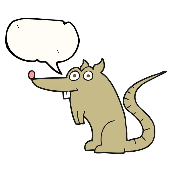 Discours bulle dessin animé rat — Image vectorielle