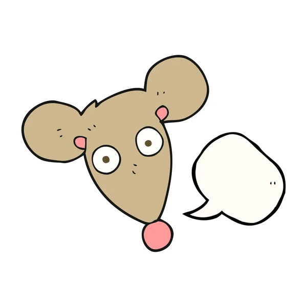 Fala bolha desenho animado mouse — Vetor de Stock