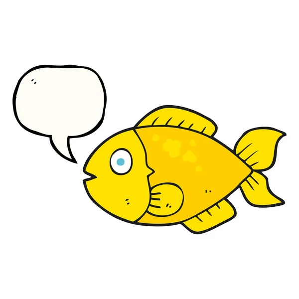 Habla burbuja dibujos animados peces — Vector de stock
