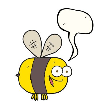 konuşma kabarcık karikatür arı