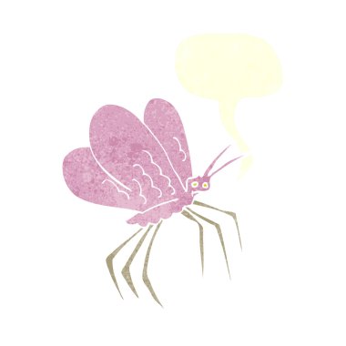 FreeHand retro karikatür kelebek