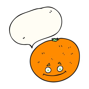 konuşma kabarcık karikatür turuncu