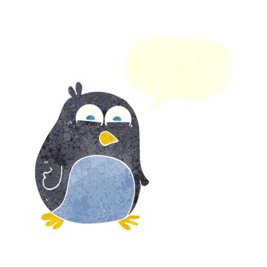 FreeHand dokulu karikatür penguen 