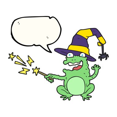 konuşma kabarcık karikatür kurbağa döküm büyü