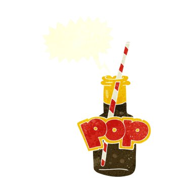 FreeHand retro karikatür gazlı içecek 