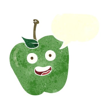 serbest çizilmiş karikatür elma