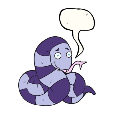 konuşma kabarcık karikatür yılan