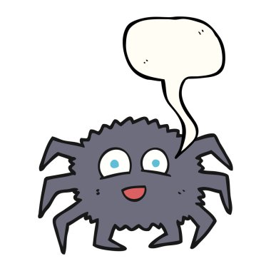 konuşma kabarcık karikatür örümcek