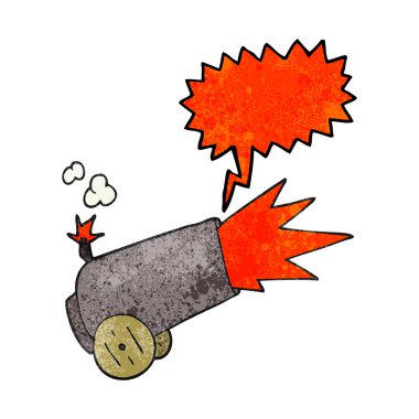 konuşma balonu dokulu karikatür topu ateş