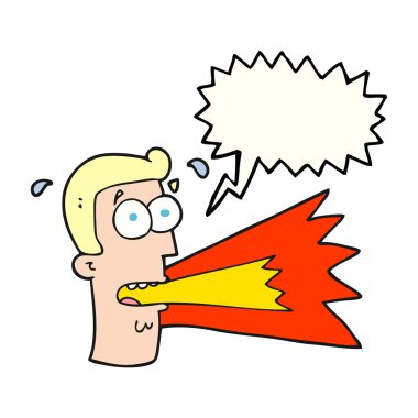 konuşma kabarcık karikatür bağıran adam