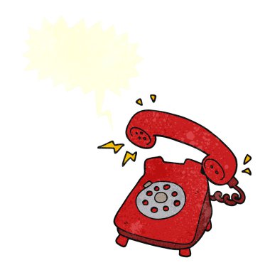 FreeHand retro çizgi film zil çizilmiş 