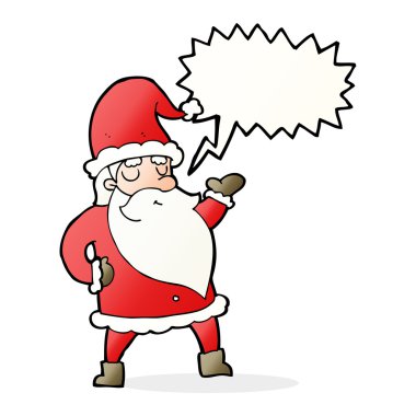 Konuşma balonlu çizgi film Noel Baba