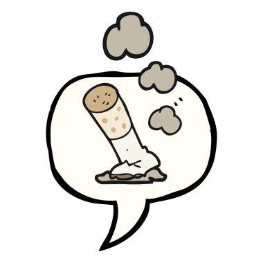 konuşma kabarcık karikatür Sigara