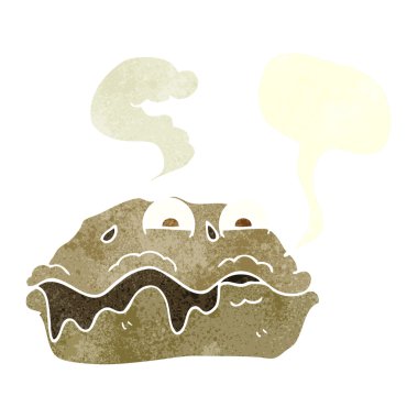 Retro karton kutu canavarı.