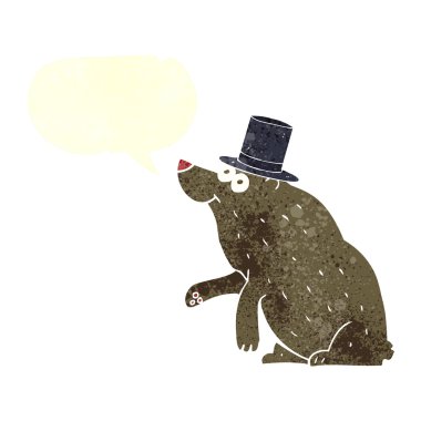 Retro karikatür ayı