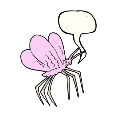 konuşma kabarcık karikatür kelebek