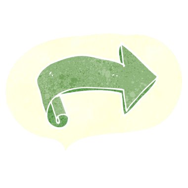 FreeHand retro karikatür oku