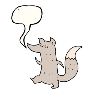 konuşma kabarcık karikatür şirin kurt