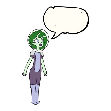 konuşma balonu çizgi film yabancı alan kız