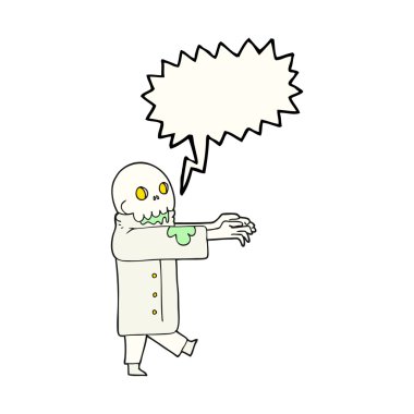 konuşma balonu çizgi film zombi