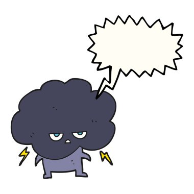 konuşma balonu çizgi film raincloud