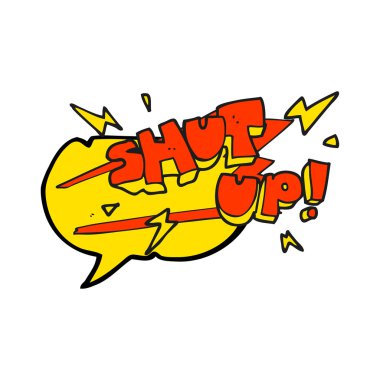 konuşma kabarcık karikatür Kapa çeneni! sembol