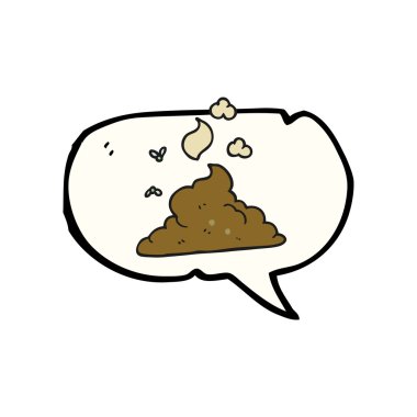 konuşma balonu karikatür kaka buhar yığını