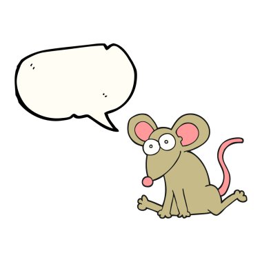 konuşma kabarcık karikatür fare