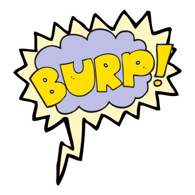 konuşma kabarcık karikatür geğirmek metin