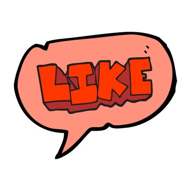 konuşma kabarcık karikatür kelime gibi