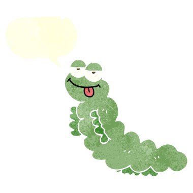 Retro karikatür tırtıl