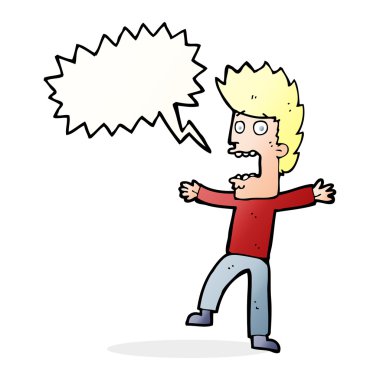 Çizgi film konuşma balonuyla adamı dehşete düşürdü.