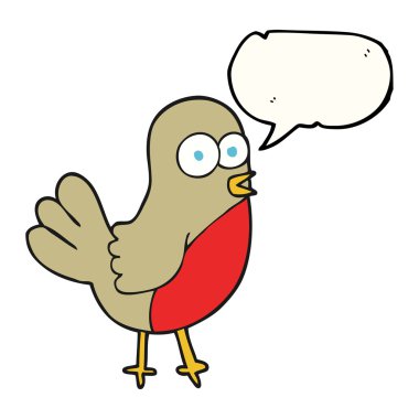 konuşma kabarcık karikatür robin