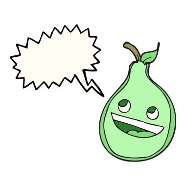 konuşma kabarcık karikatür armut