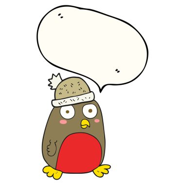 konuşma balonu karikatür Noel robin