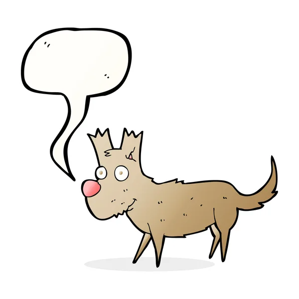 Konuşma baloncuğu olan şirin bir köpek. — Stok Vektör