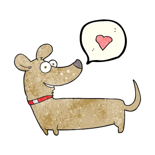 Discurso burbuja textura dibujos animados feliz perro — Archivo Imágenes Vectoriales