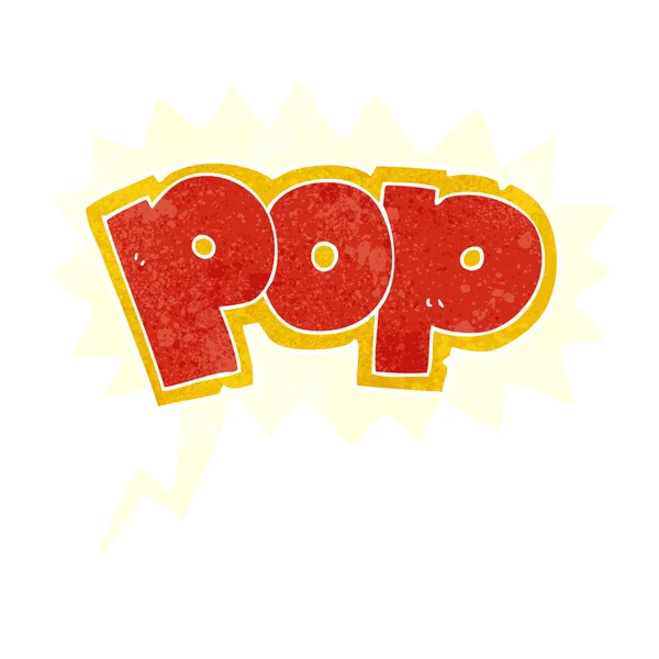 Livre mão texturizado desenho animado símbolo POP — Vetor de Stock