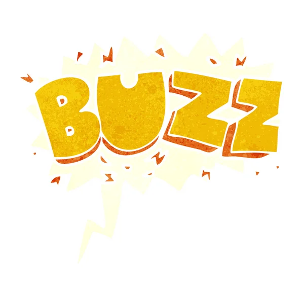 Freehand rétro dessin animé buzz symbole — Image vectorielle