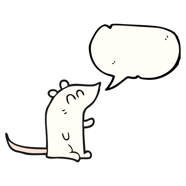 Speech bubble cartoon mouse — Stock Vector
