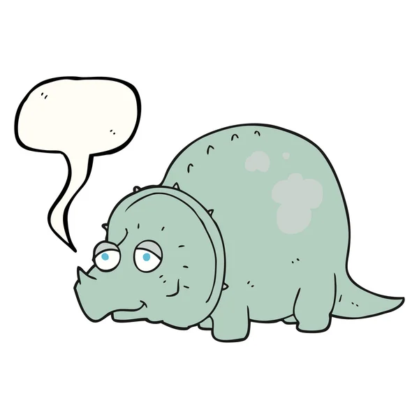 Tal bubbla cartoon dinosaurie — Stock vektor