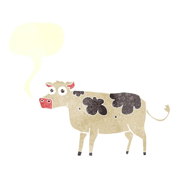 Retro kreskówka krowa — Wektor stockowy