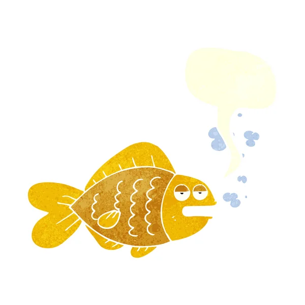 Caricatura personaje de pescado. Lindo pez — Vector de stock