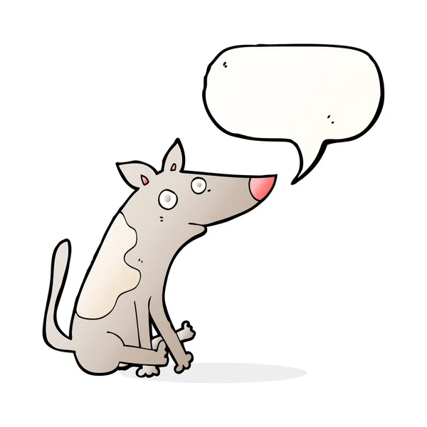 Pies z kreskówki z bańki mowy — Wektor stockowy