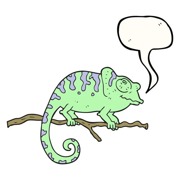 Discurso burbuja caricatura camaleón — Archivo Imágenes Vectoriales