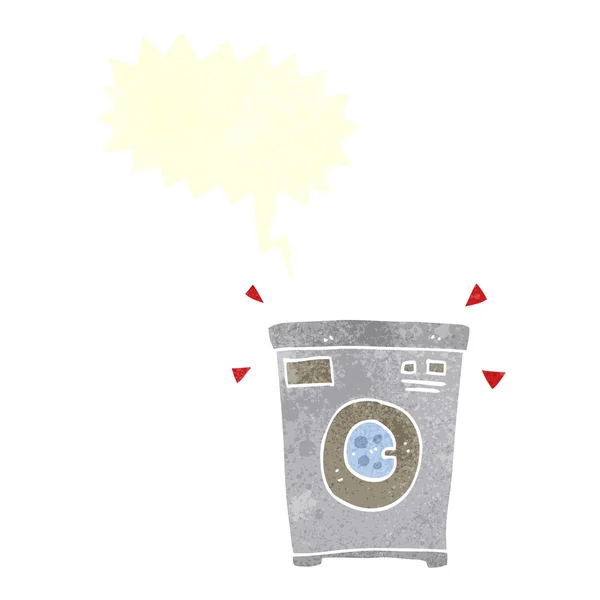 Máquina de lavar desenhos animados desenhados à mão livre — Vetor de Stock
