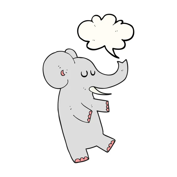 Mowy Bańka kreskówka taniec słonia — Wektor stockowy