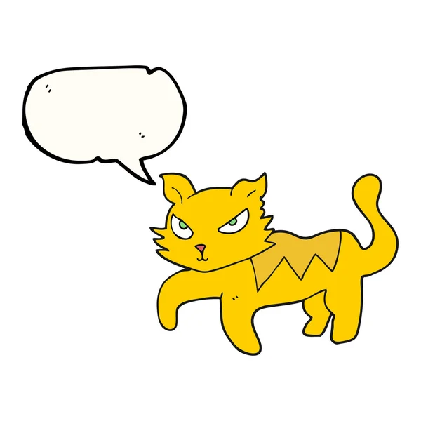 Speech bubble cartoon cat — Stock Vector