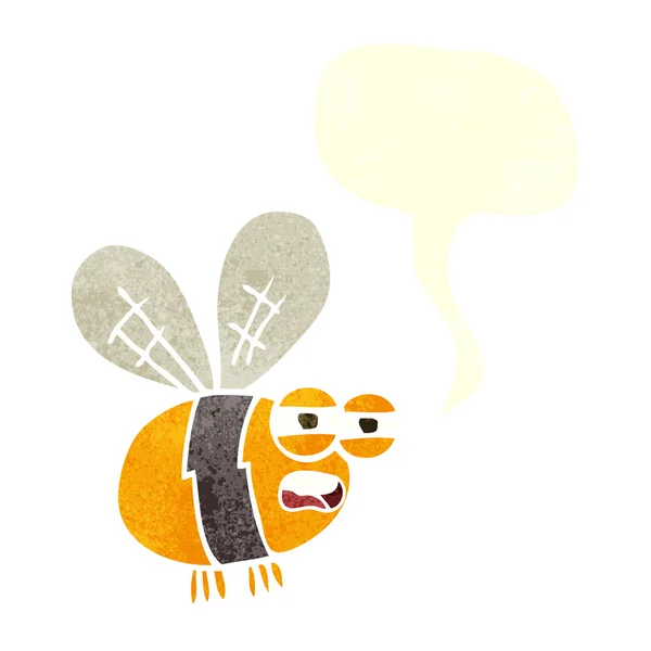 Comic book style cartoon bee — стоковый вектор
