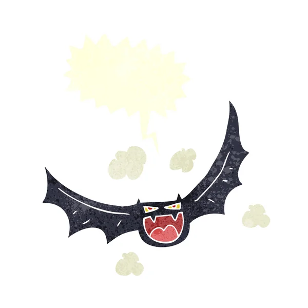 FreeHand retro cartoon halloween bat — Stock vektor
